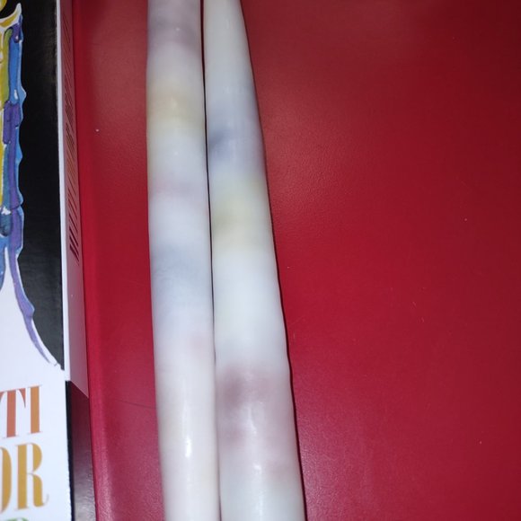 Set of two Multi Color Drip Candles by General Wax & Candle Company - Picture 3 of 3